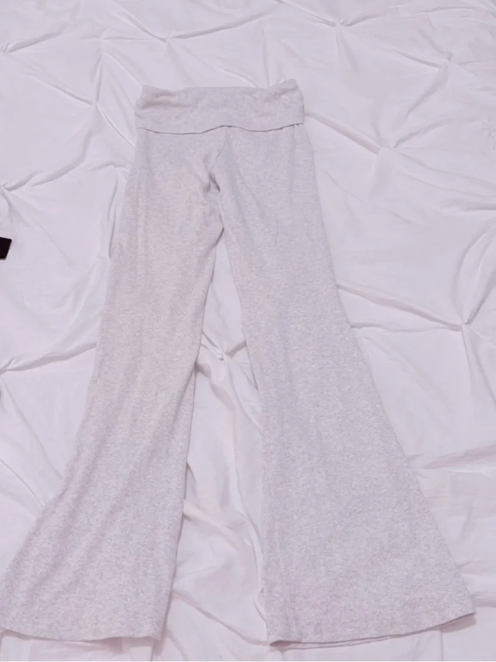 Cozy Heathered Ribbed Tank & Lounge Pants Set - Light Grey XS